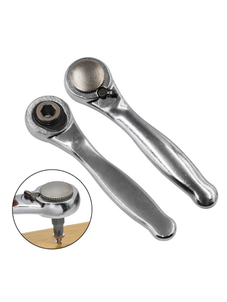 72 Teeth Mini 1/4 Inch Spanner Single-Ended Torque Ratchet Wrench Spanner Portable Repair Tools For Vehicle Bicycles