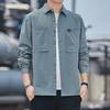 Men Loose Casual Long Sleeve Multi Pocket Cotton Work Shirt Outerwear
