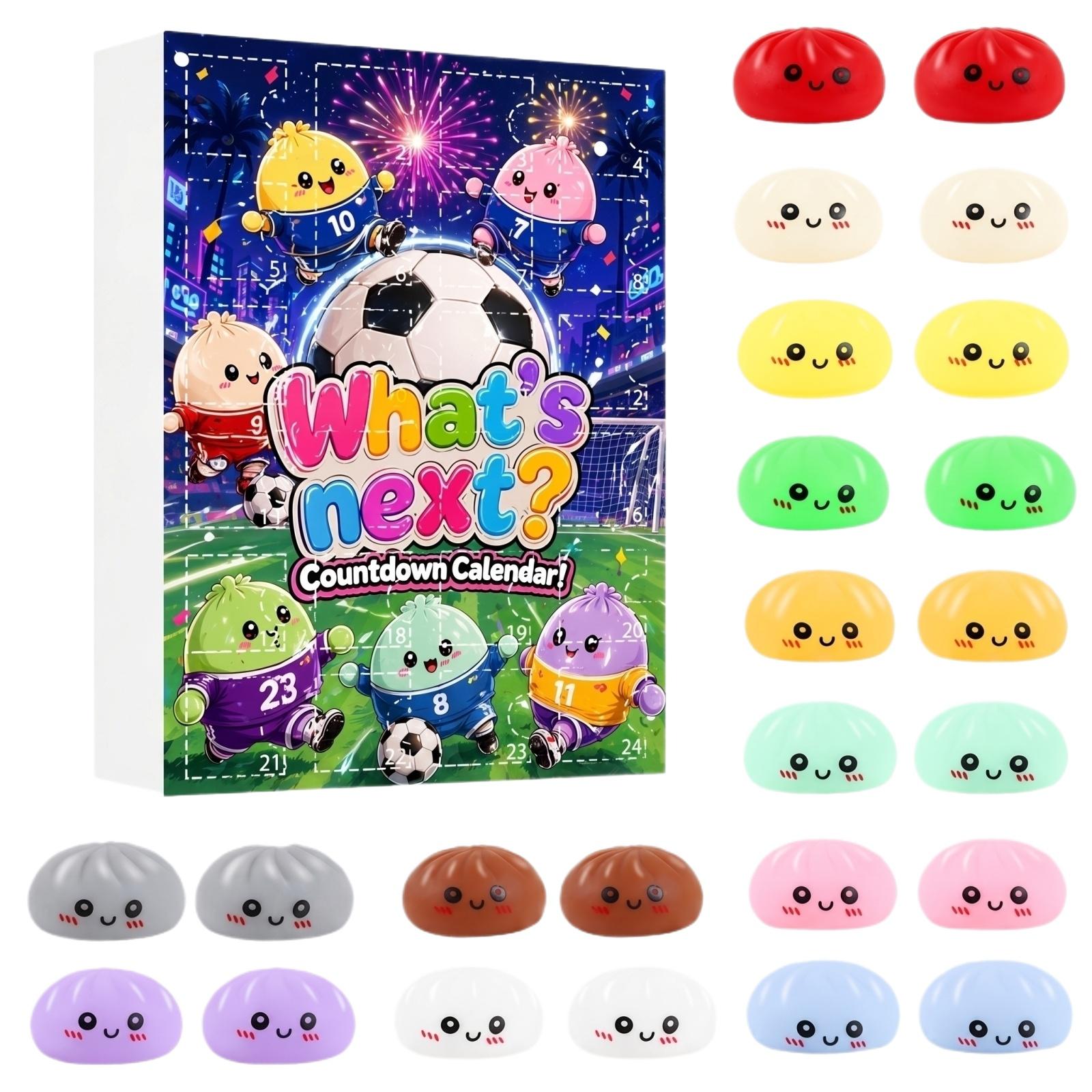 

What s Next Countdown Calendar Blind Box 24 Pieces Collectible Squishy Toys Set Soft Squeeze Stress Relief Sensory Fun for Kids and Adults One Size