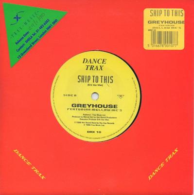 7inch Record GREYHOUSE - Skip To This DRX10 Dance Trax 1990 UK Dance & Electronica Used