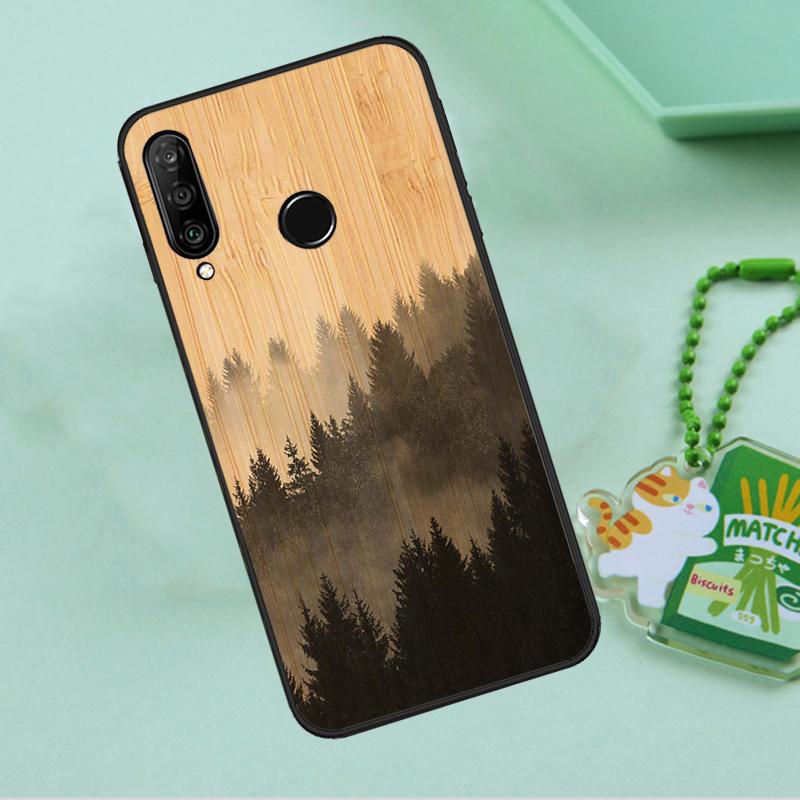 

Tree Flower Bamboo Wood For Huawei Nova 12i 12s 7i 8i 11i 9 10 SE Y90 Y60 Y70 Y72 Y61 Y91 P30 P40 Lite P60 Pro Case Huawei P40 Lite 4G