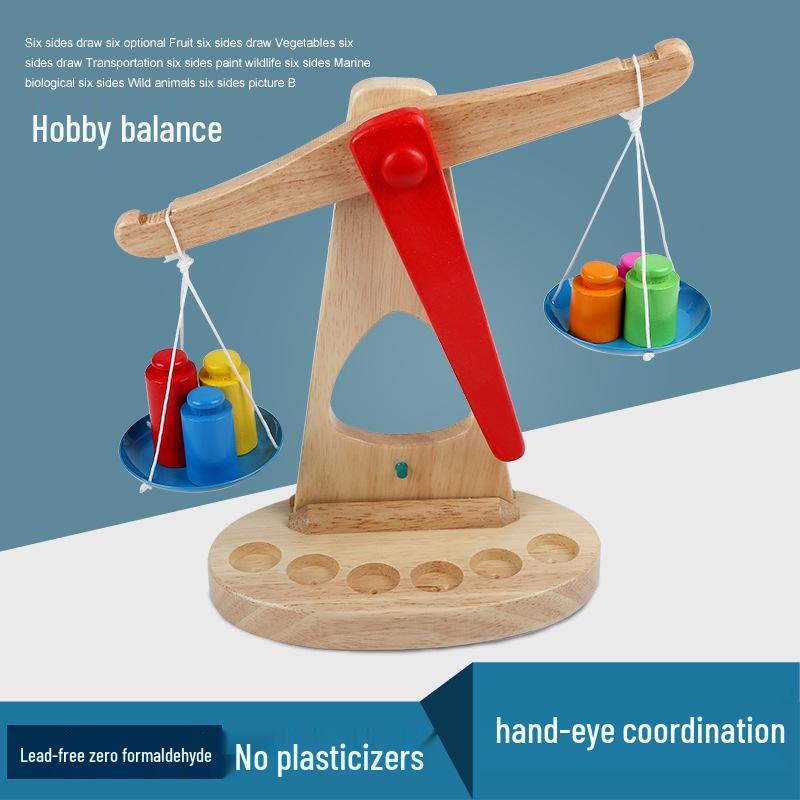 Children's Wooden Balance Scale Educational Toy