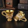 Baijiu Cup Metal Household European Small Cup One or Two Spirits Glass Red Wine Glass Gift Antique Ornament
