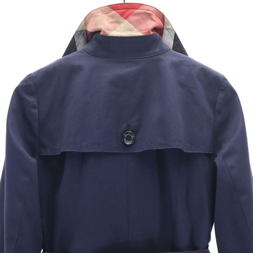 BLUE LABEL CRESTBRIDGE Sanyo Shokai with liner trench coat 36 Navy 2WAY Women Used