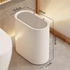Slim Lidded Trash Can