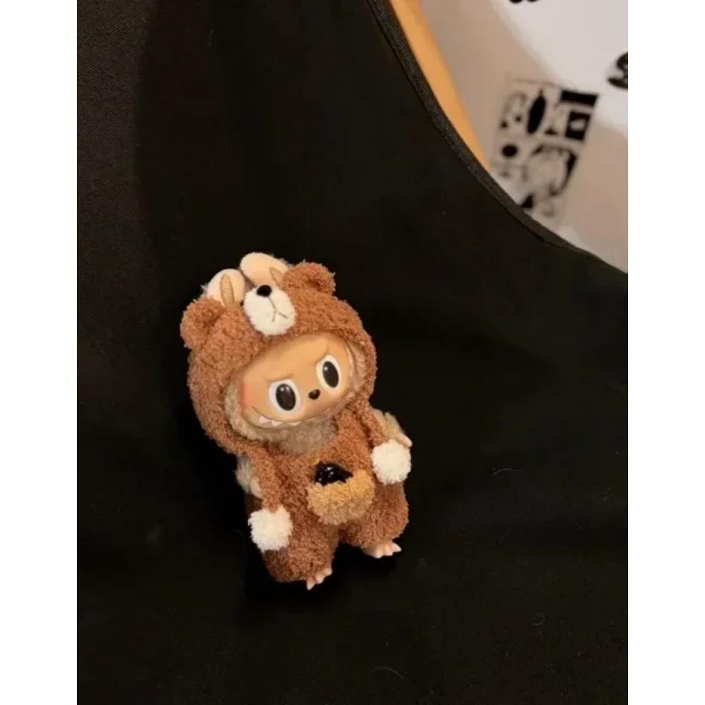 New 17cm Labubu Inventory Cute Fashion Clothing Accessories Labubu Headband Scarf Decoration Bubble Doll Clothing Birthday Gift