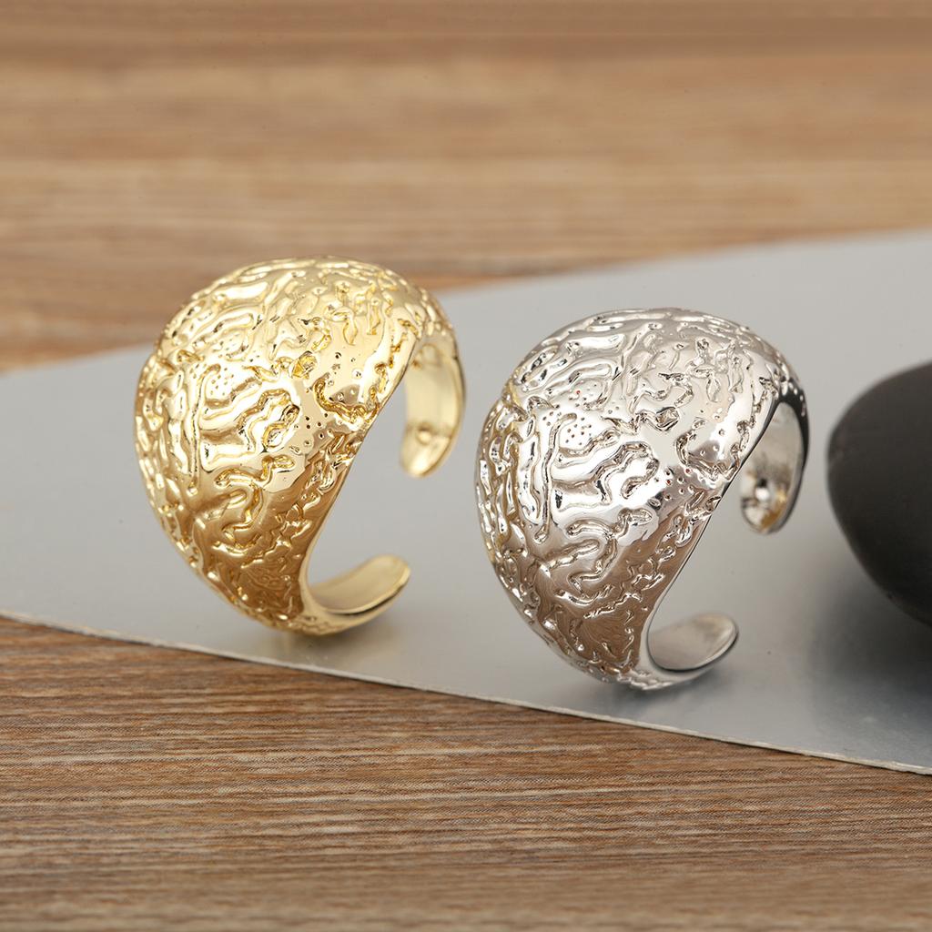 Nidin High Quality Irregularly Geometric Texture Open Rings Adjustable For Women Men Simple Fashion Finger Jewelry Party Gifts