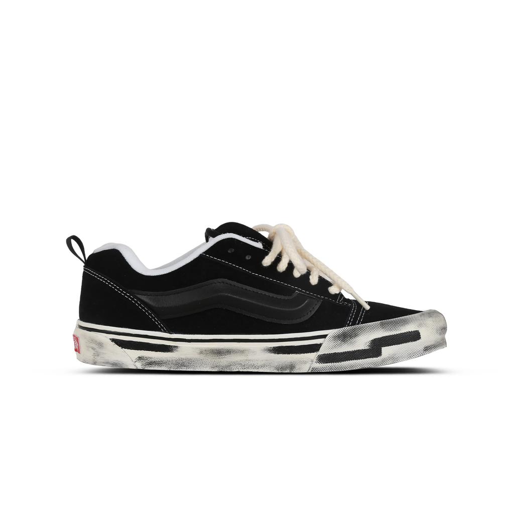 Vans Knu Skool Destiny Fabric Wrapping, Wear Resistant And Non Slip Low top Skateboard Shoes Unisex Black White VN0009QC6BT1(Team368-)