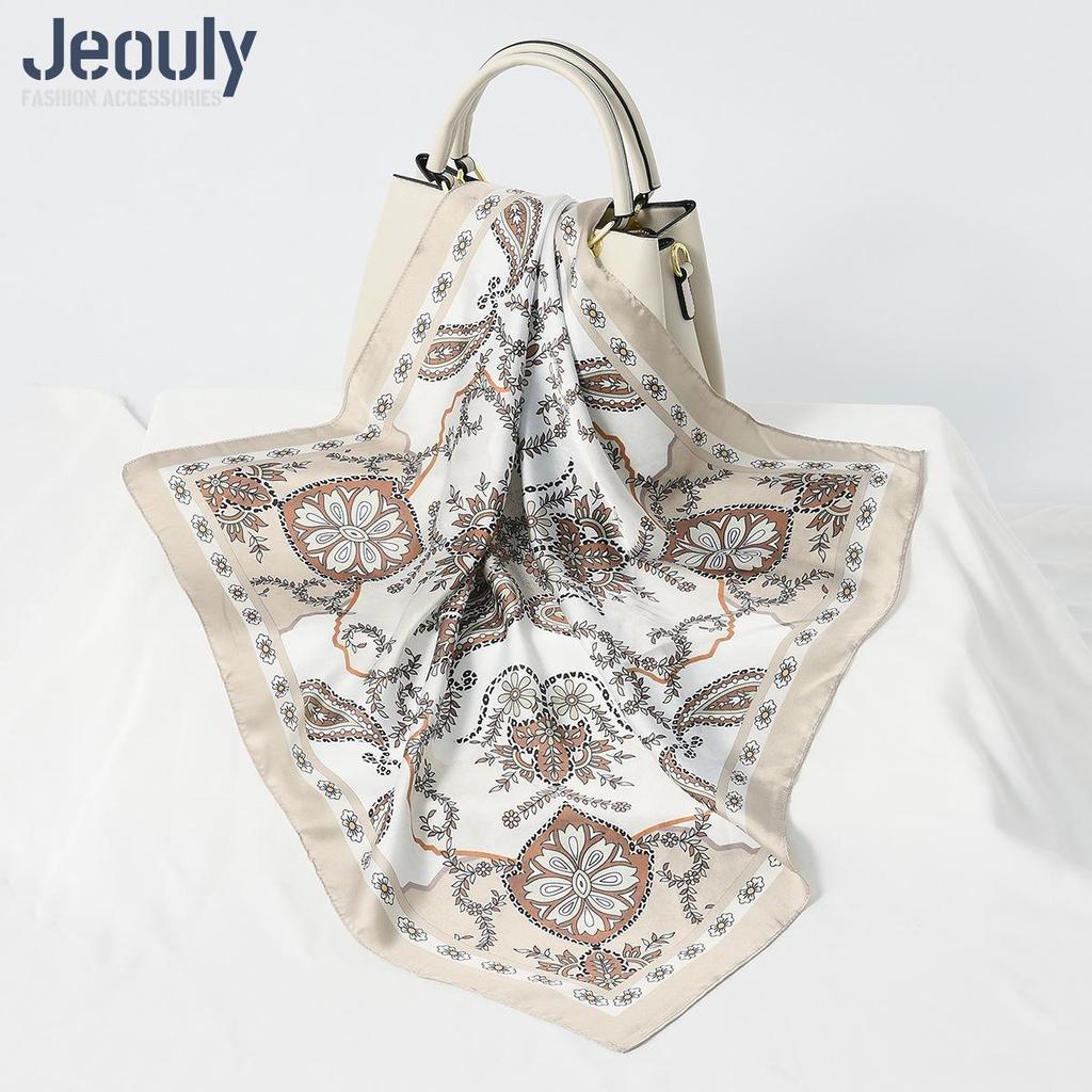 Cross-Border 70cm Silk Cashew Print Scarf - Autumn/Winter Women's Fashion Headscarf