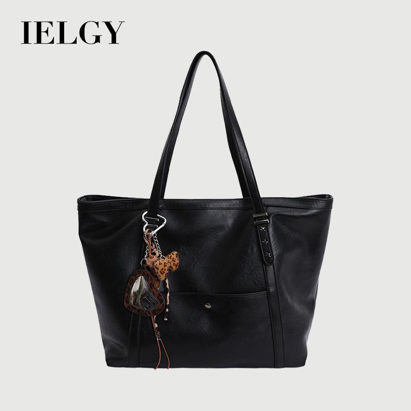IELGY Ladies Tote Bag Retro Merad Color All-Match Portable One-Shoulder Large-Capacity Commuter Bag