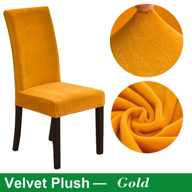 Velvet Chair Cover For Dining Room Thick Elastic Dining Chair Cover Stretch Chair Slipcover Cover For Chair Kitchen Chair Cover for Home