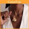 Cartoon Heart Shaped Pendant Necklace With Gold Plating For Casual Wear