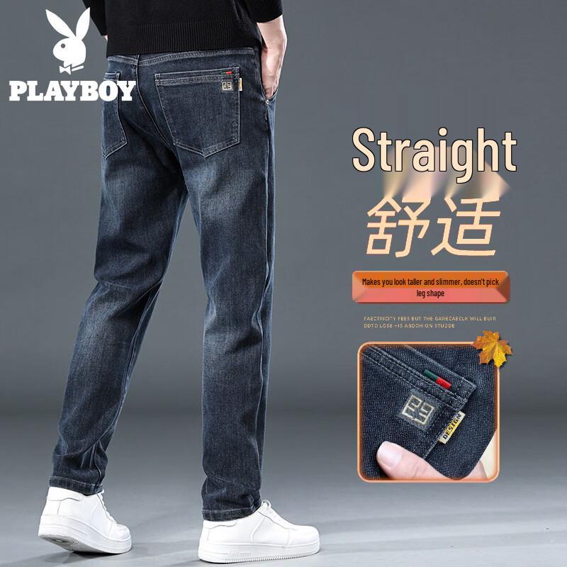 PLAYBOY Men s Straight-Leg Stretch Jeans 40