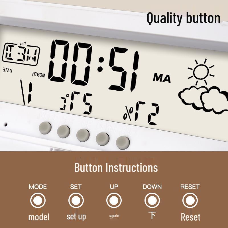 High-Precision Indoor Thermometer & Hygrometer - Wall-Mounted Electronic Temperature and Humidity Meter