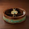 Wooden Snack Storage Box Multifunctional Round Divided Serving Tray with Lid Compartmentalized Dried