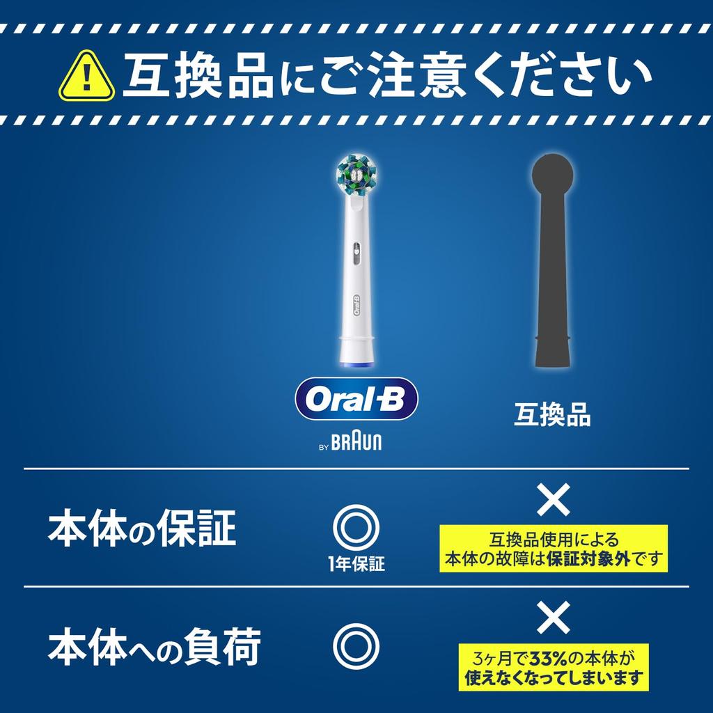 Braun Replacement Brush Oral B Genuine Product times more plaque removal power than compatible 6 months supply [10 products] Multi-action (2 pieces)