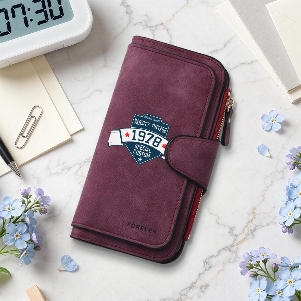 Vintage Long Wallet Casual Portable Multi Card Slot Holder Fashion Retro Durable Daily Use Women Men Purse