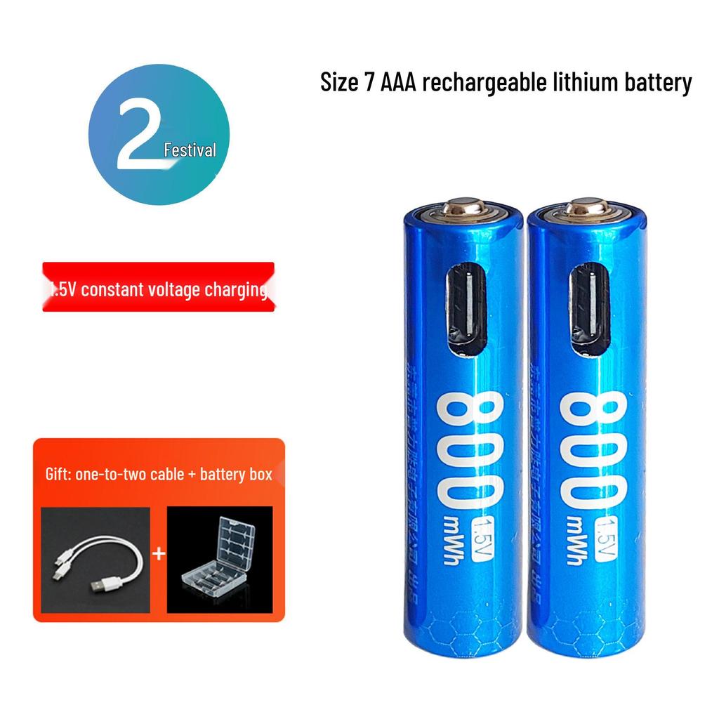 USB Rechargeable Lithium Battery Pack: No. 5 & No. 7, High-Capacity, 1.5V Constant Voltage for Microphones, Door Locks, & Toys