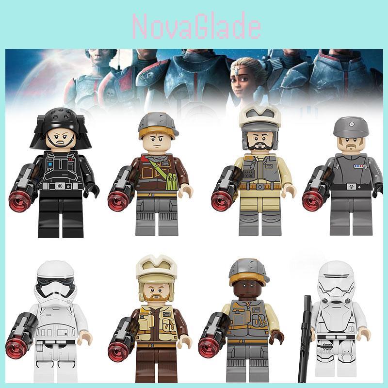 Kids Building Toy Storm Trooper Snow Soldier Commander Figure Plastic Material Height 4.5cm