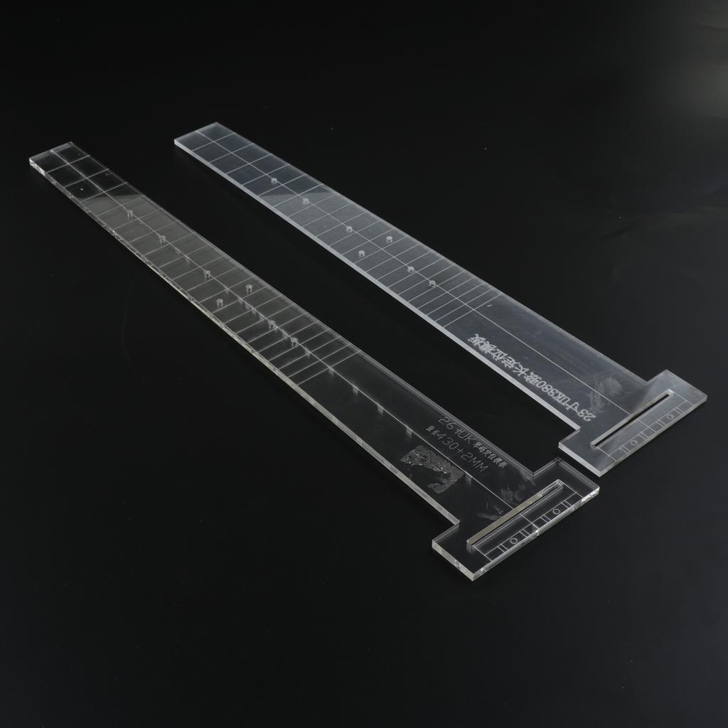 23/26 Inch Transparent Guitar Fingerboard Bridge Template Mold Luthier Tool
