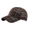 Unisex Distressed Plaid Baseball Cap Vintage Adjustable Sun Hat for Men Women Outdoor Sports