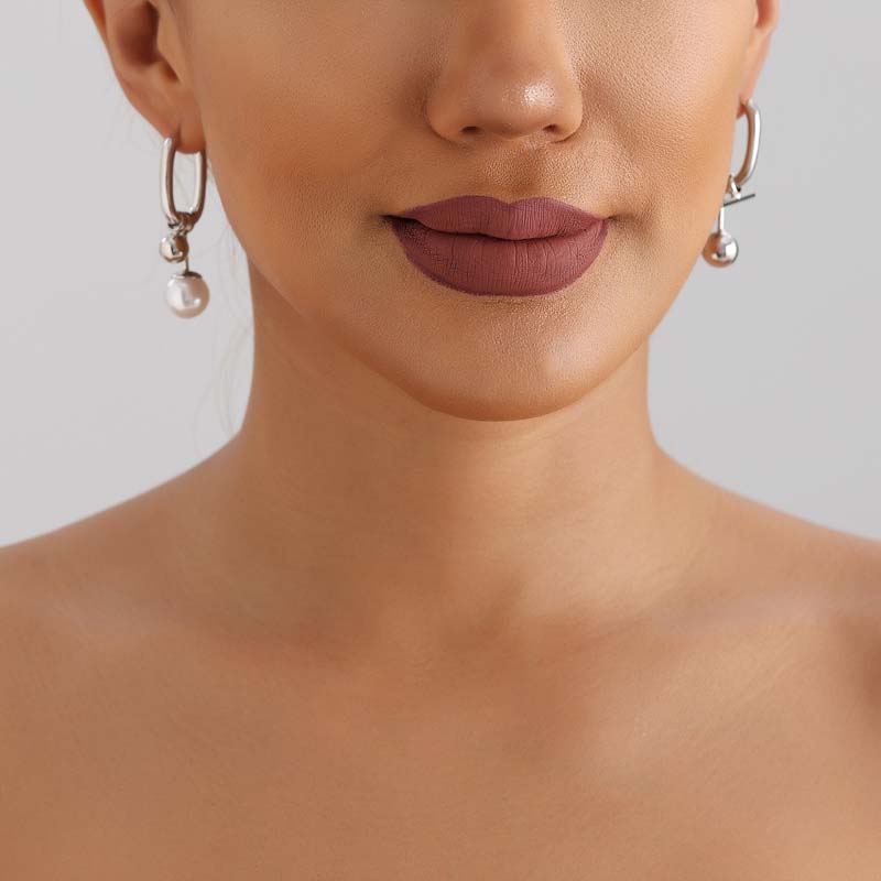 Fashion Metal  U-Shaped Drop Earrings for Women Minimalist Silver Color Asymmetric Square Ear Buckle Jewelry Party Gifts