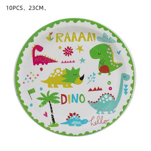 Cartoon Dinosaur Theme Cake Toppers Cute Dino Balloon Decorations Banner Tableware Set Birthday Party Supplies Baby Shower Favor
