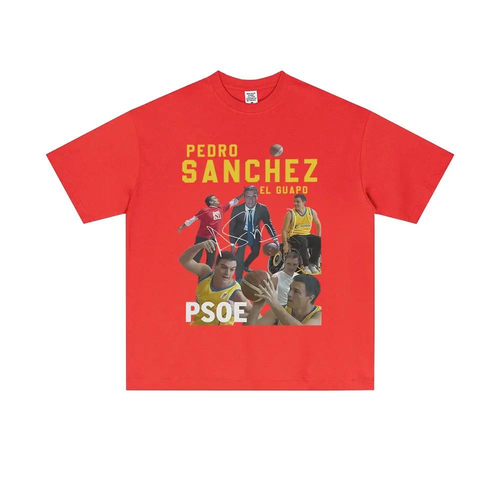 Pedro Sanchez Spanien PSOE Lustiges Meme T-Shirt 2026 Sommer Herren Damen Lässig Vintage Baumwoll-T-Shirt Mode Kurzarm Top