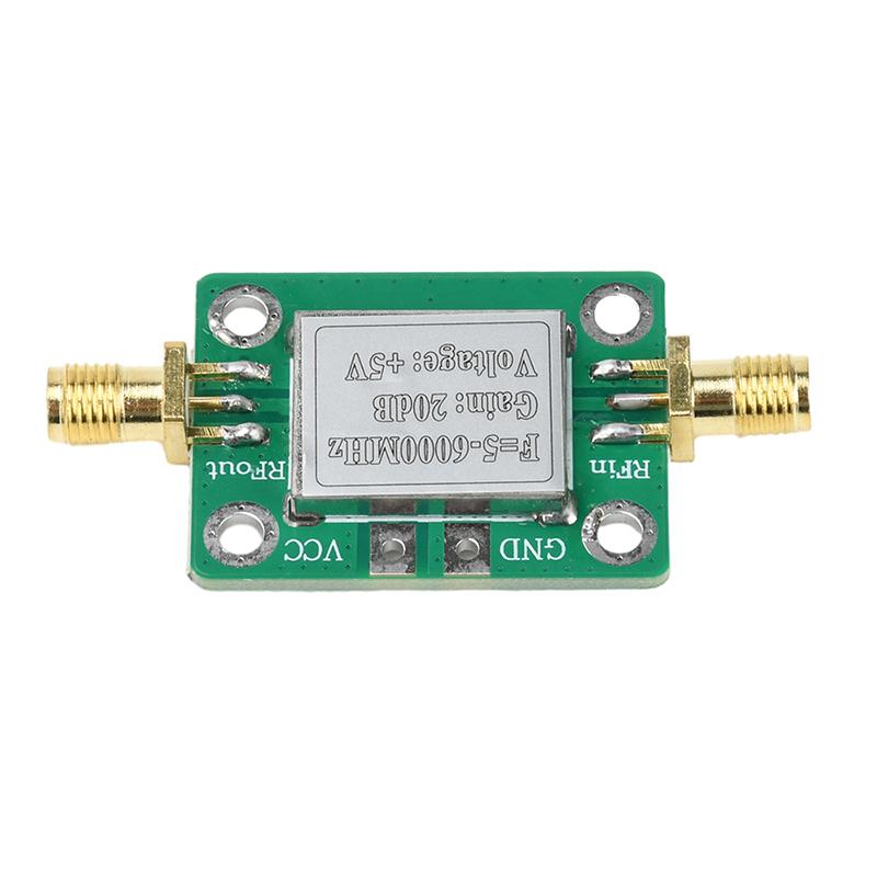 5M-6GHz RF Low Noise Broadband Signal Amplifier Power Amplifier Gain 20dB RF Amplifier Module 5-6000mhz 5VDC 