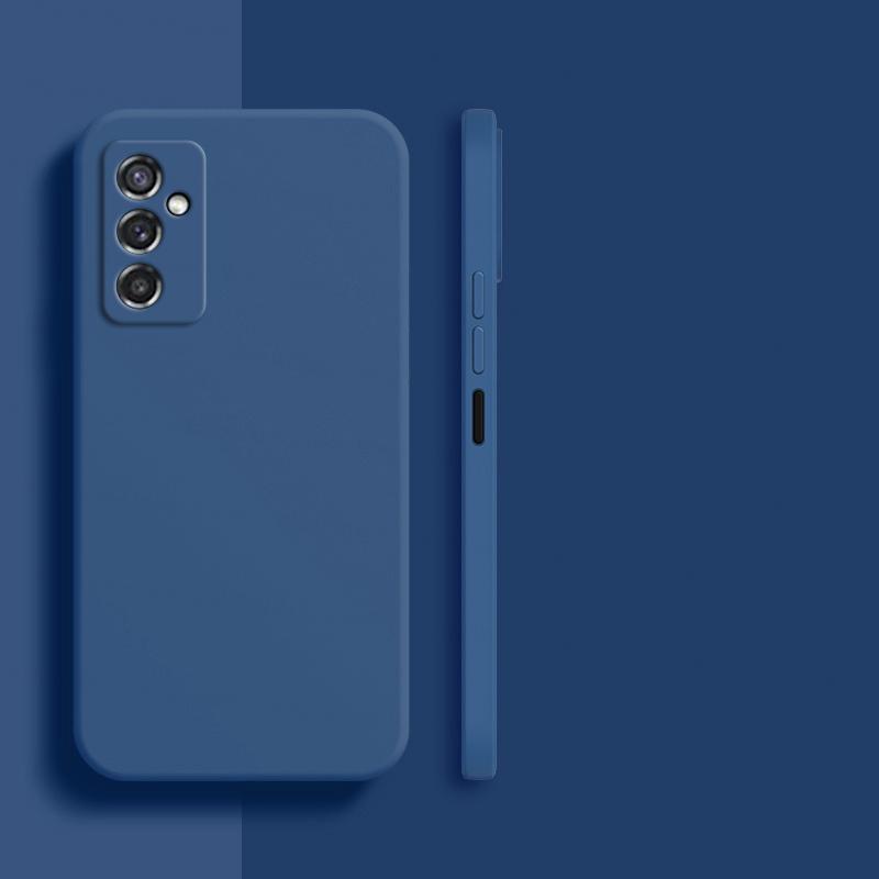 

Для Samsung Galaxy M52 5G Чехол Galaxy M23 M33 M53 M52 M12 A13 A33 A53 Чехол Противоударный жидкий силиконовый чехол для телефона Samsung M52 5G For Samsung M52 5G синий