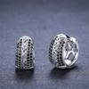 Black Awn Black Stone Hoop Earring