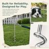 Rust-Proof Dog Stake Heavy Duty Dog Tether Stake Dog Ground Anchor  Suitable for Cats and Dogs