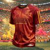 Men's Soccer Fan Graphic Print Short Sleeve T-Shirt, Comfortable Round Neck Tee for Day Celebrations