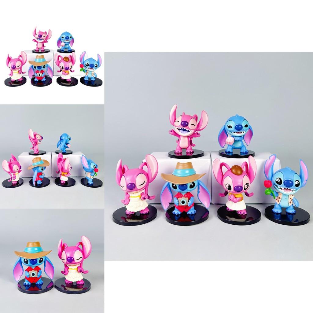 Stitch Pvc Figurine Collectible Toy With Assembly For Couple Gift