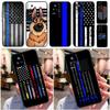 Police Thin Blue Line Flag Case For Xiaomi 15 14 13 Ultra 11T 12T 13T 14T Pro POCO X7 X3 X5 X6 Pro F5 F6 M6 Pro Coque