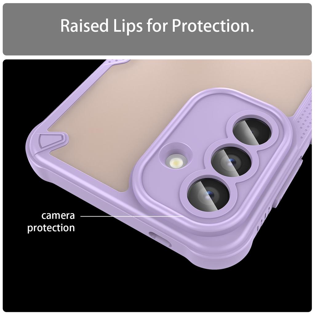 For Samsung Galaxy A57 5G Case PC + TPU Semi-Transparent Frosted Finish Protective Phone Cover