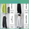 Womens Casual Pants With High Waist Cotton Blend For Spring Relaxed Fit