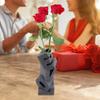 3D Printed LOVE Vase Plastic Flower Vase Modern Hand Sculpture Decorative Vase for Table Centerpiece Wedding Living Room Office Home Decoration