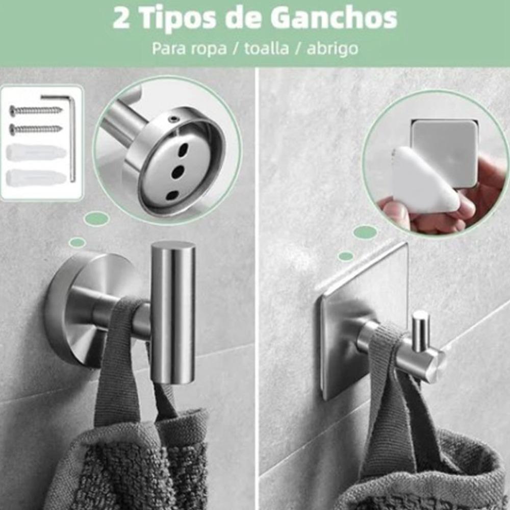 7 Piece SUS304 Stainless Steel Bathroom Hardware Kit Wall Mounted Towel Rack Bathroom