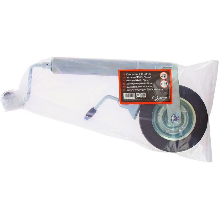 Roue jockey XLPT avec fourche d.48mm + bride - XL PERFORM TOOLS - Roue de jockey - Acier - Gris