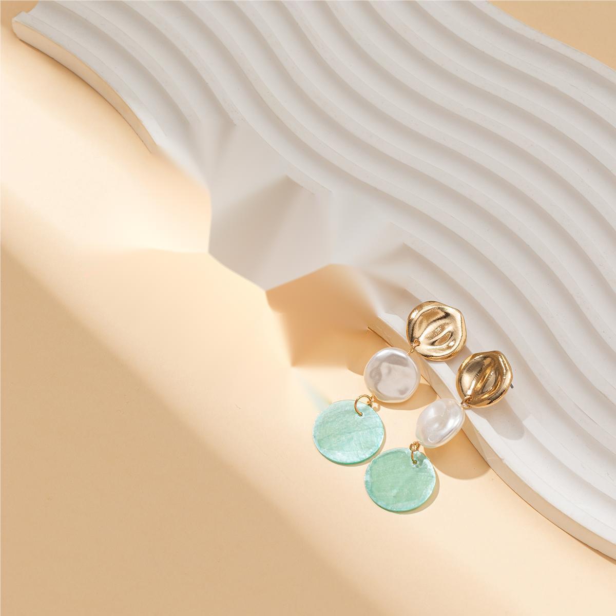 

Модные богемные праздничные великолепные женские серьги зелёный