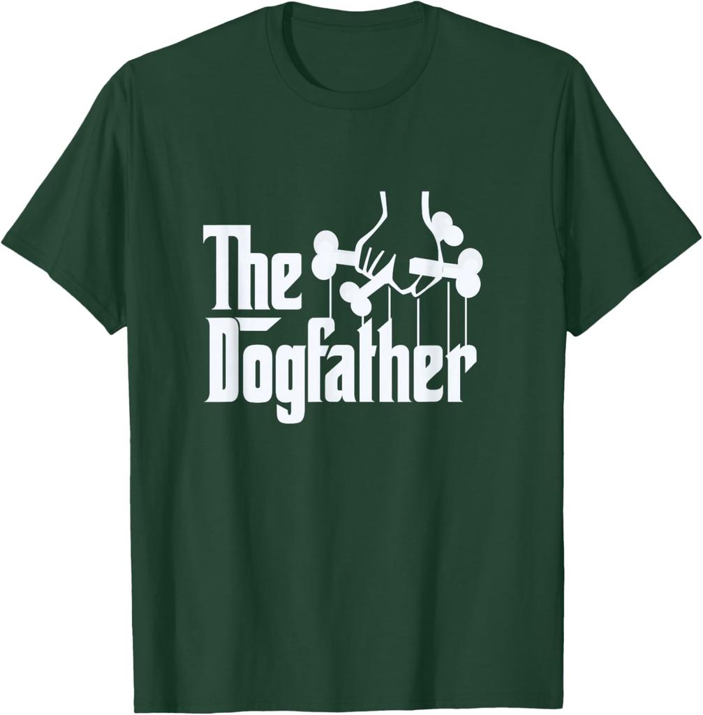 The Dogfather Graphic Tee Funny Dog Dad Gift Short Sleeve Casual Cotton TShirt
