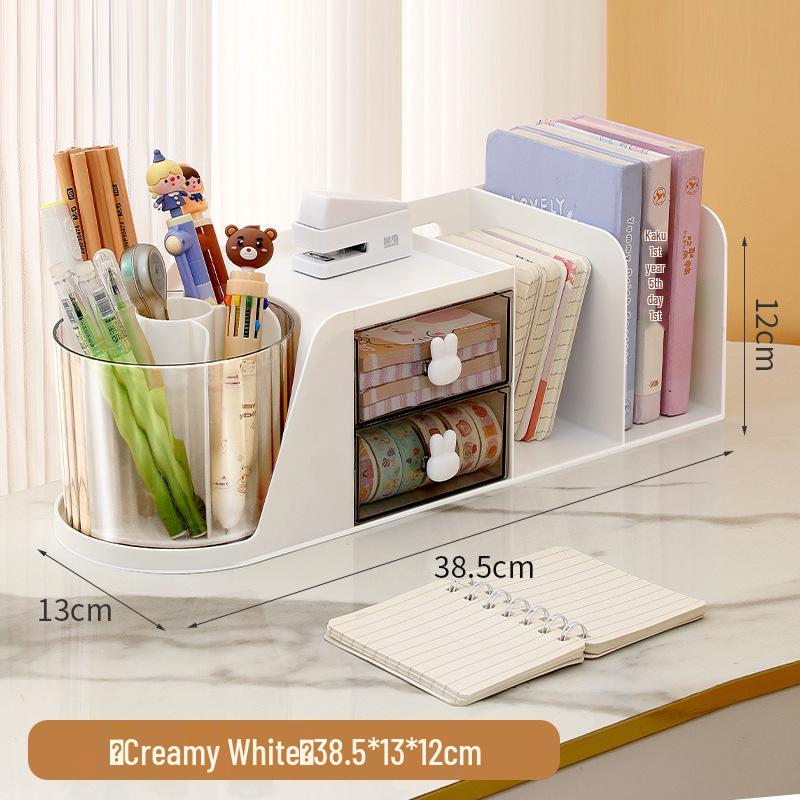 Rotatable Large Capacity Pen Holder - Multifunctional Desk Organizer for Students and Children