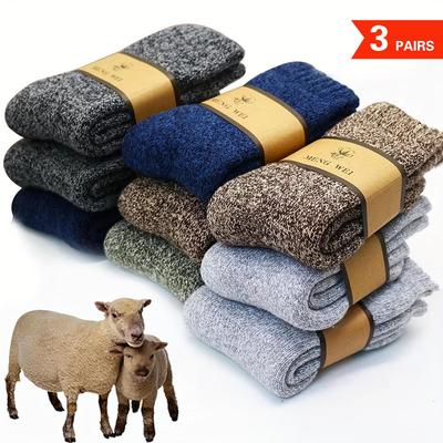 Fleecegefütterte Herrensocken in Wadenlänge - Dick, warm und kältebeständig für Herbst & Winter