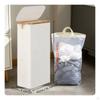 Bamboo Frame Foldable Laundry Basket Waterproof Dustproof