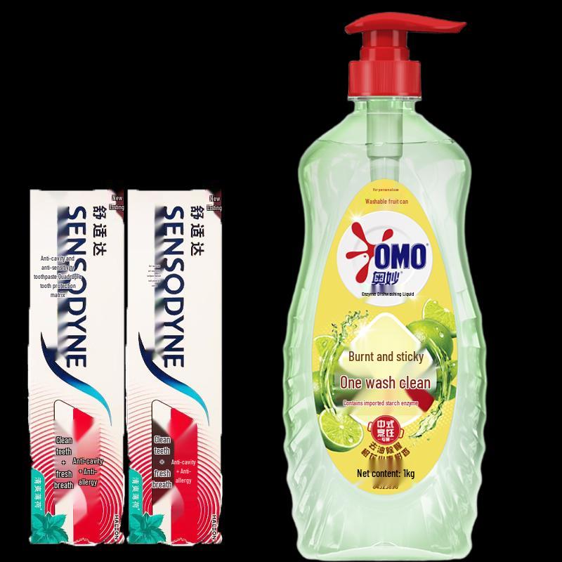 Sensodyne Toothpaste & Omo Dishwashing Liquid Bundle