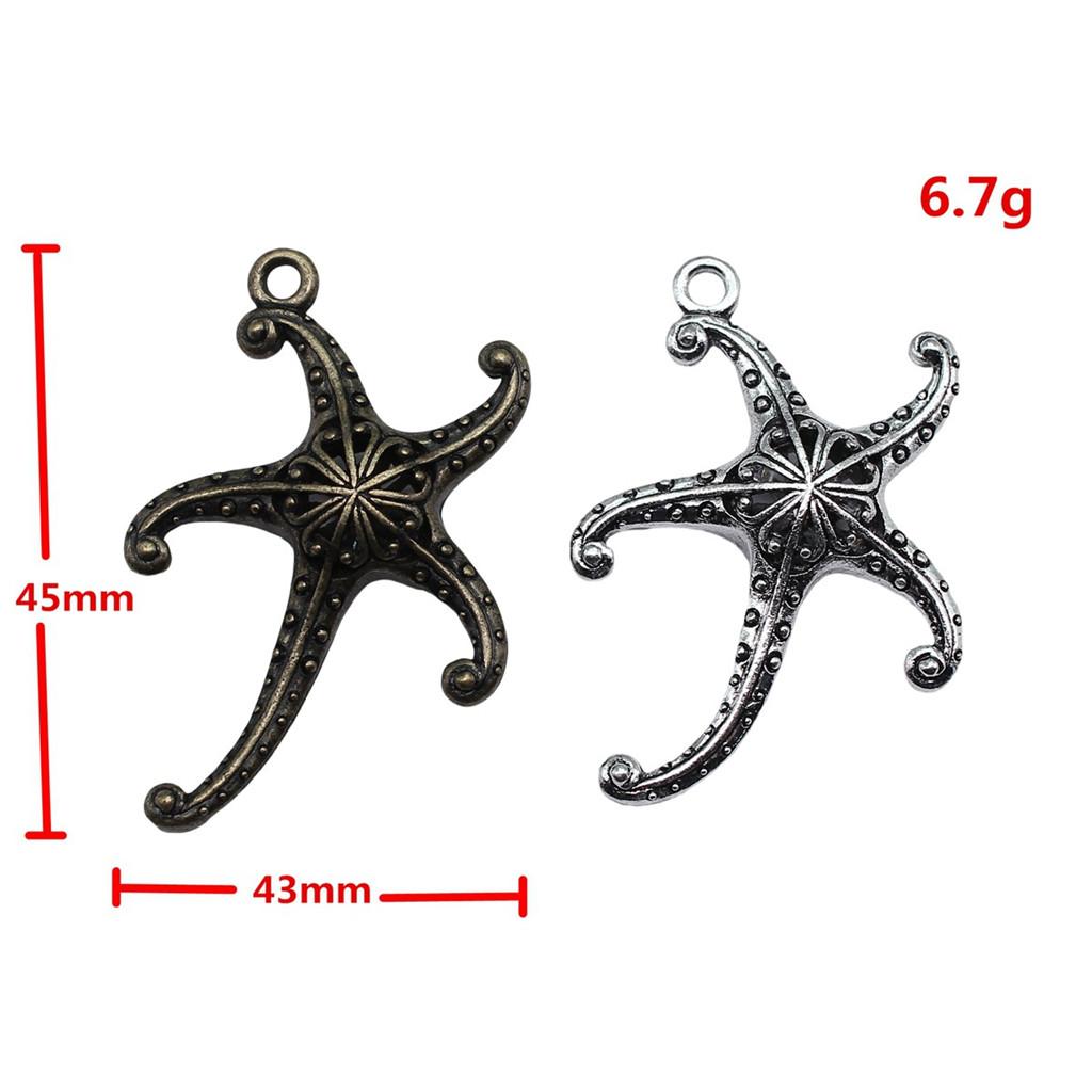 Starfish Charms Multi Color Metal Pendants For Beach Themed DIY Jewelry Accessories
