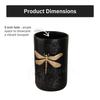 Dragonfly Vase | 9 Inch Matte Black Ceramic Flower Vase | Living Room Bedroom Home Decor