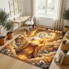 Adventure Journey Theme Crystal Velvet Rug Personalized Custom Name Text Soft Floor Mat Home Decor