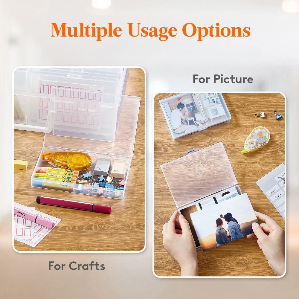 16 Inner Organizer Photo Storage Box Clear Cards Keeper Office Supplies Craft Storage Case  Sheet